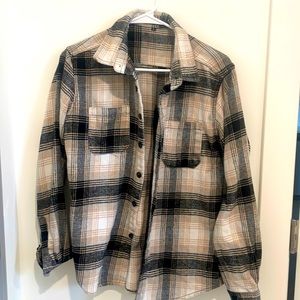 SHEIN Mens Fuzzy Flannel Overshirt